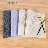 miflame set of 4 pvc washable placemats for dining table mat non slip placemat set in kitchen accessories cup coaster wine pad