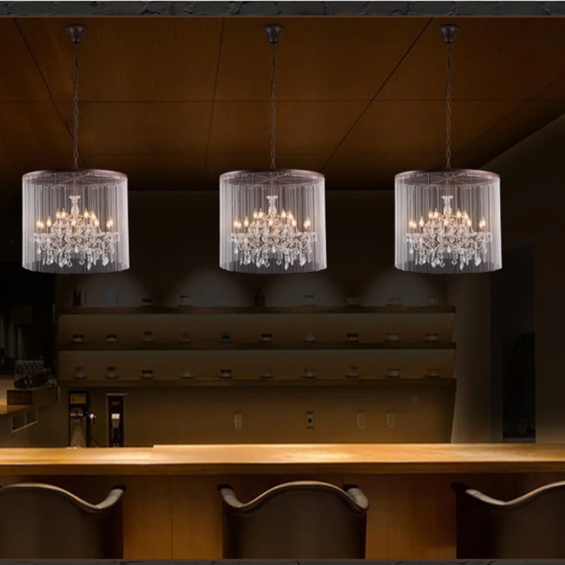 New Arrival Crystal Chandelier Vintage Rust Suspension Lamp American Style Drop Luminaire for Hotel Project Cafe Restaurant | Лампы и