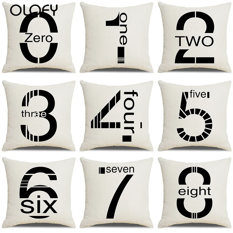 Простая креативная английская льняная наволочка Мягкая Наволочка для