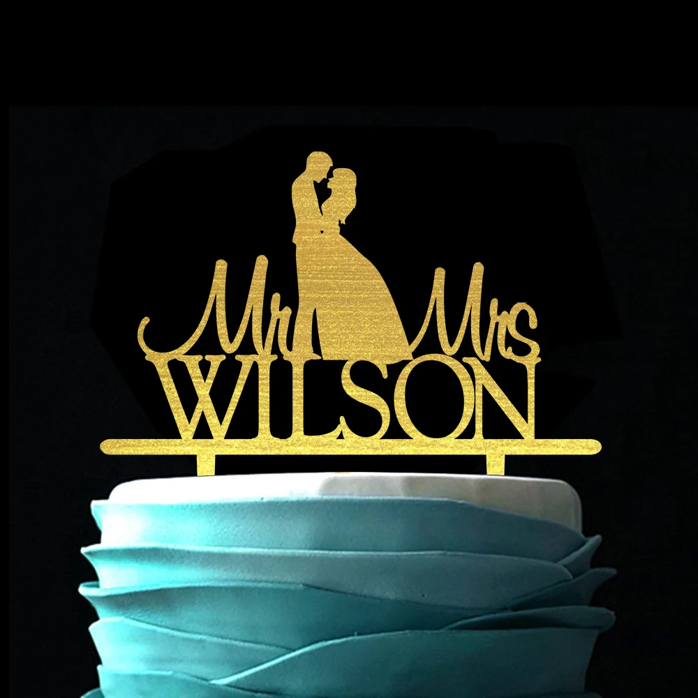 Персонализированный Топпер для торта Mr и Mrs деревянный Свадебный с монограммой