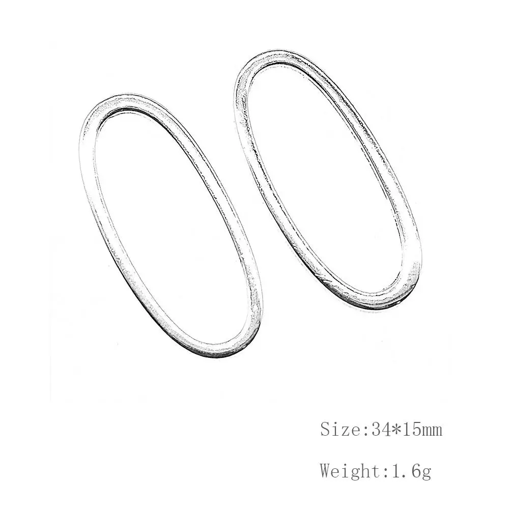 

Malzahar 20 Pieces Smooth Oval Circle Jewelry Findings Components Pendants For Crafts
