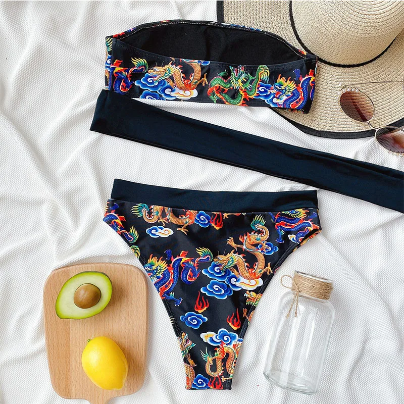 

Mindstream Off Shoulder Swimsuit Anti-Wrinkle Breathable Quick Dry Surfing Anti-Shrink Push-Up Swimwear Women Two Piece Swimsuit