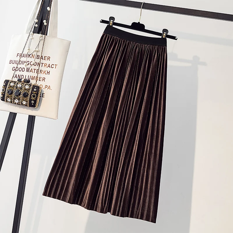 Женские модные юбки большого размера 2020 женская зимняя осенняя одежда длинная