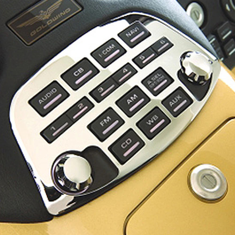 Motor GL 1800 Chrome CD Radio Accent Panel Trim Cover 3D Fairing Frame Decal Sticker For Honda Goldwing GL1800 2001-2011 | Автомобили и