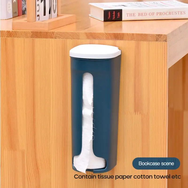 

Wall-mounted Kitchen Plastic Bag Storage Rack Kitchen Bedroom Bathroom Free Perforated Garbage Bag Plastic Storage Box