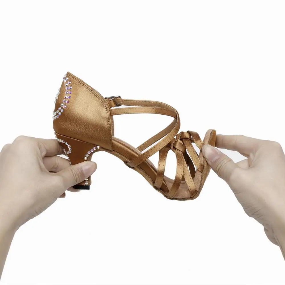 Для женщин для Бальных и латиноамериканских танцев обувь Бронзовый темно