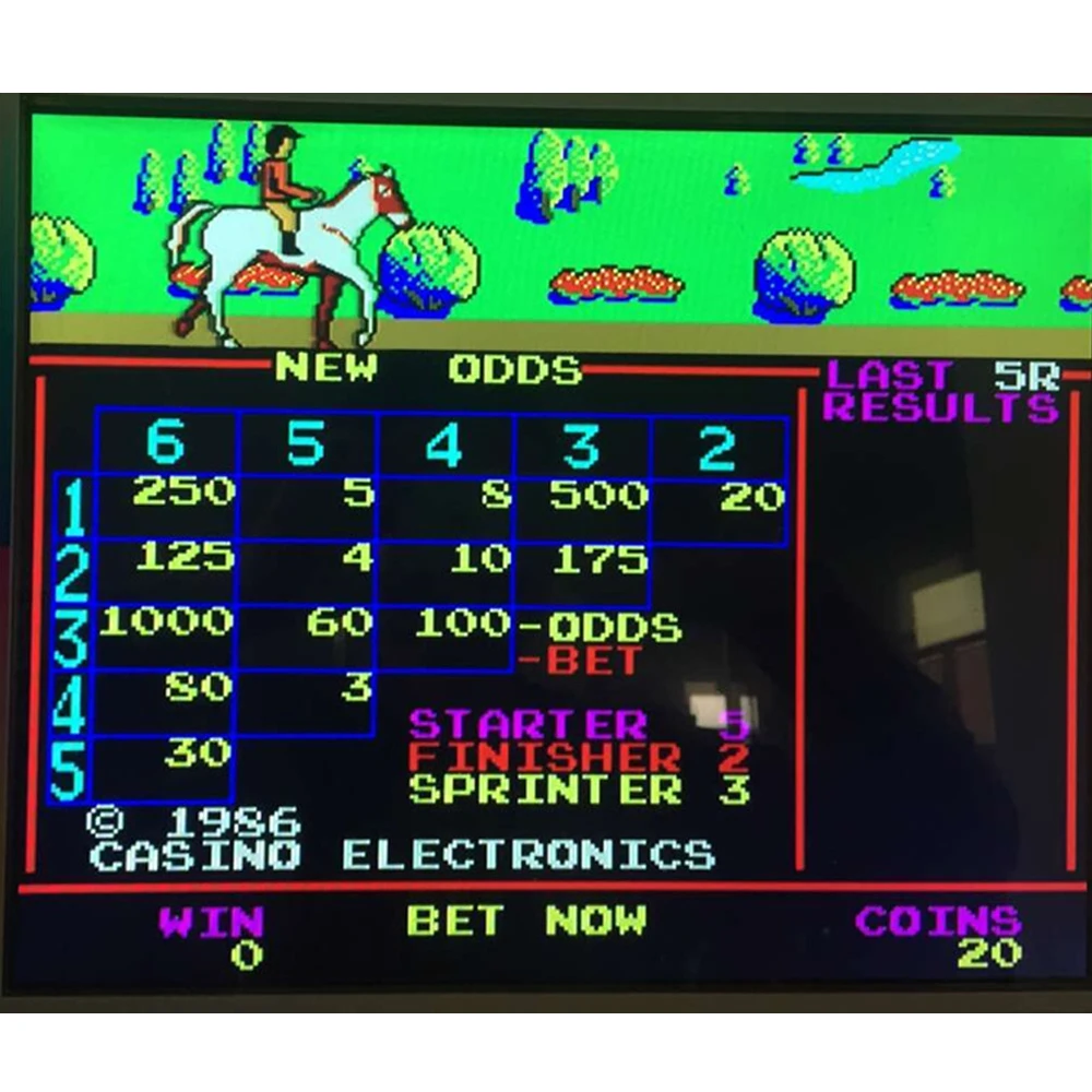 

Classic Horse Racing Slot Game Machine DIY Kit For CGA CRT Or VGA LCD
