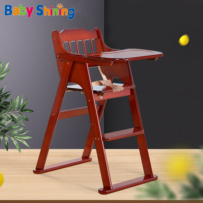Baby Dining Chair Children Table Solid Wood Portable Multifunctional Foldable Family Outdoor Hotel Seat | Мать и ребенок