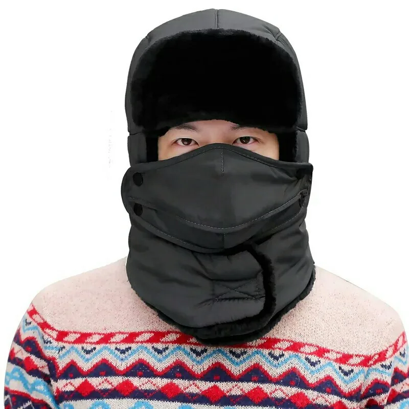 Мужские наушники зимняя шапка женская маска для езды на лыжах среднего возраста