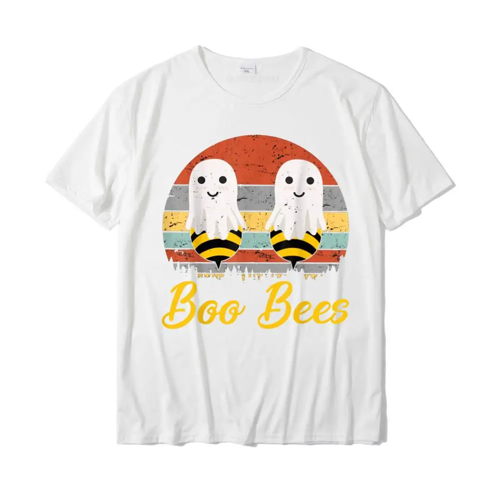 Винтажная забавная футболка Boo Bees на Хэллоуин Классические хлопковые мужские