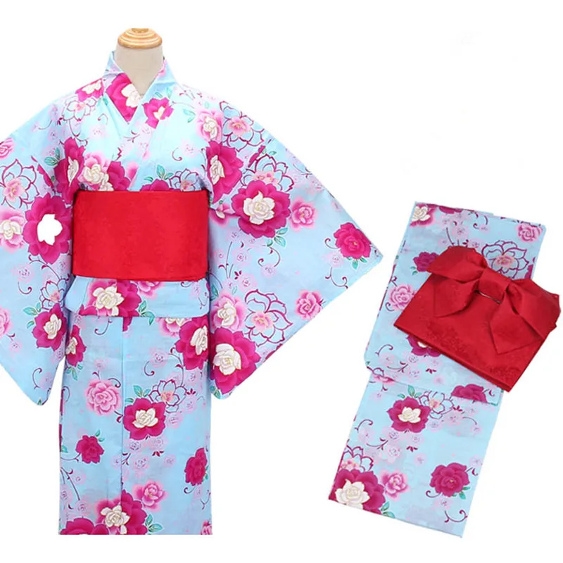 Традиционная Женская одежда классическое японское кимоно с красивым цветочным