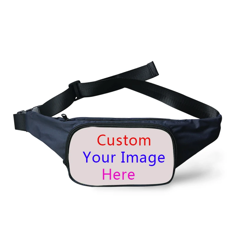 custom Waist bag На заказ поясная сумка для мужчин с принтом серого цвета ваш собственный дизайн хип-ремень поясная сумка для женщин телефон молния сумка унисекс нагрудная сумка Прямая поставка - Цвет: custom Waist bag