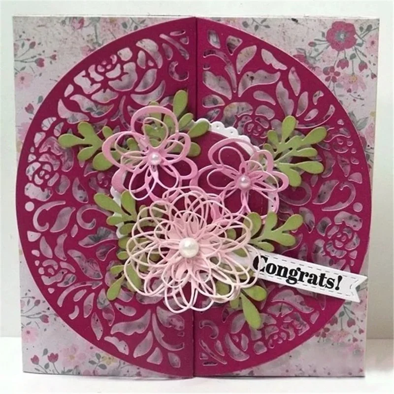 Ремесленный клоун счастливые цветы металлические штампы изготовление открыток