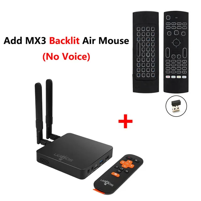 AM6 add MX3L UGOOS AM6 Amlogic S922X Smart Android 9,0 ТВ приставка DDR4 2 Гб ОЗУ 16 Гб ПЗУ 2,4G 5G WiFi 1000M LAN Bluetooth 4K HD OTA медиаплеер - Цвет: AM6 add MX3L