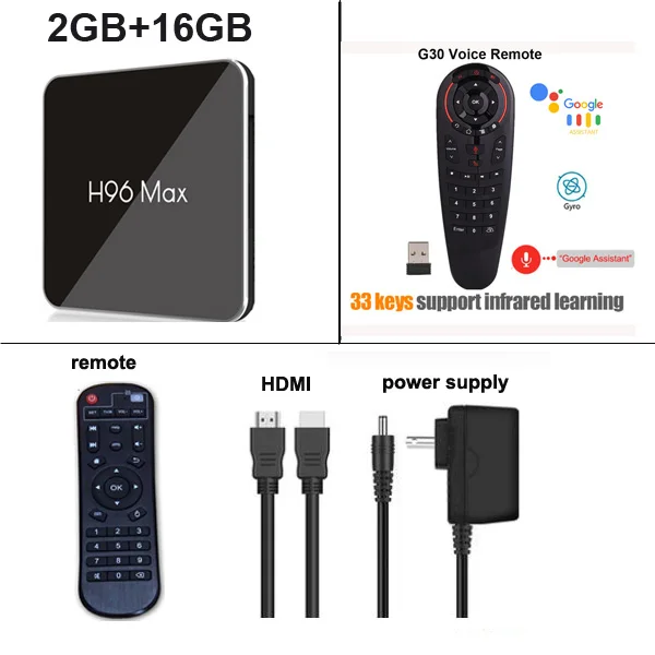 2G 16G G30 H96 Max X2 Smart Android 9,0 ТВ приставка Amlogic S905X2 4 Гб ОЗУ 32 Гб 64 Гб ПЗУ четырехъядерный 2,4 г/5 ГГц Wifi BT H.265 4K H96 MAX - Цвет: 2G 16G G30