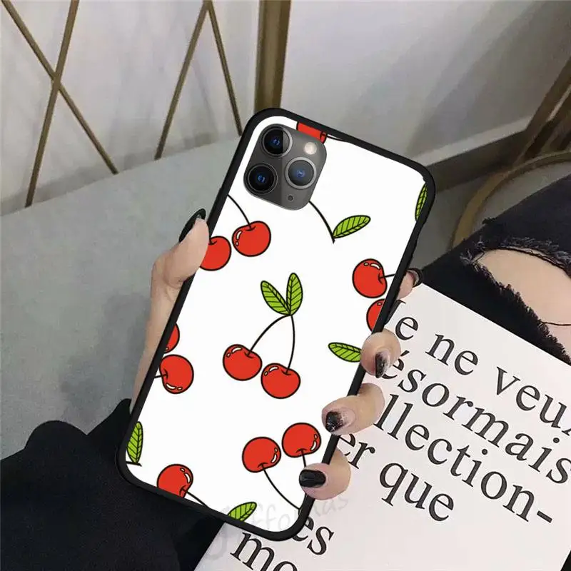

Strawberry Cherry sweet cute cartoon Phone Case For iphone 8 11 12 Redmi note 8 9 s huawei p 30 pro lite plus cover shell funda