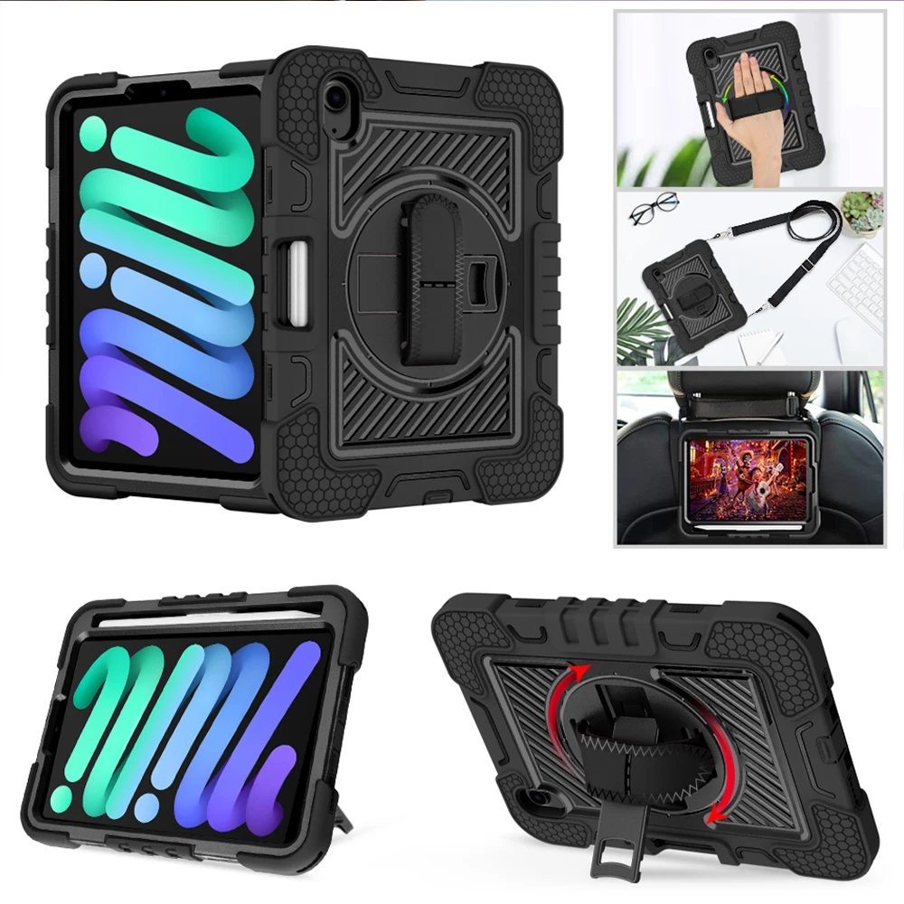 

iPad mini 6 Case Generation Shockproof EVA Tablet Cover Handle Stand Case