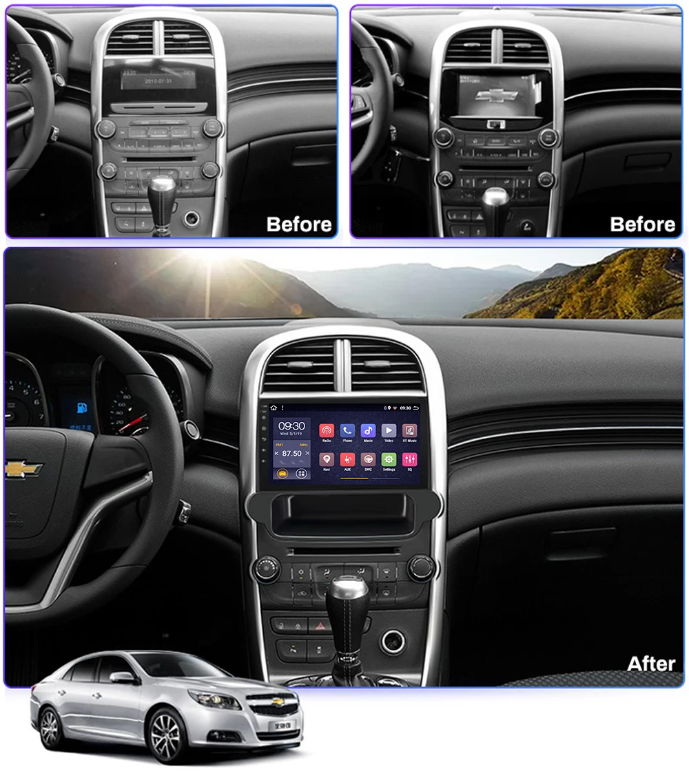 Автомагнитола 2 + 32G для Chevrolet Malibu dvd плеер 2012 2013 2014 2015 Видео Стерео Поддержка SWC WiFi