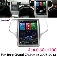 tesla style screen android10 0 6g128gb gps car radio for jeep grand cherokee 2008 2009 2010 2013 car multimedia player carplay