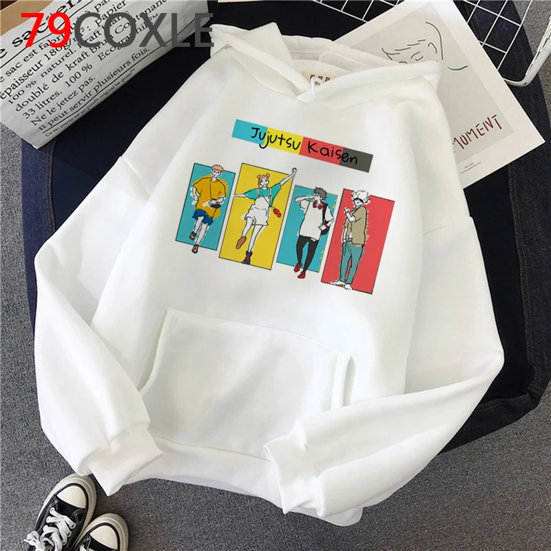 

Hot Japanese Anime Jujutsu Kaisen Hoodies Men Kawaii Gojo Satoru Graphic Streetwear Funny Cartoon Unisex Tops Sweatshirts Male