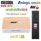 Mecool KM6 Android 10 ТВ Смарт ТВ Box Amlogic S905X4 AV1 2G4GB Оперативная память 16 Гб64 ГБ Встроенная память 2,4G 5G Wi-Fi 6 Bluetooth 4K HD медиа-плеер