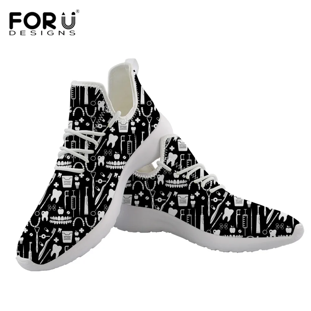 FORUDESIGNS/Повседневная женская вязаная обувь Сестринское дело Стоматологическая