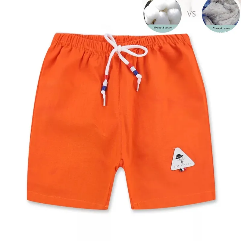 Детские летние однотонные шорты с эластичной талией для мальчиков|Шорты| |