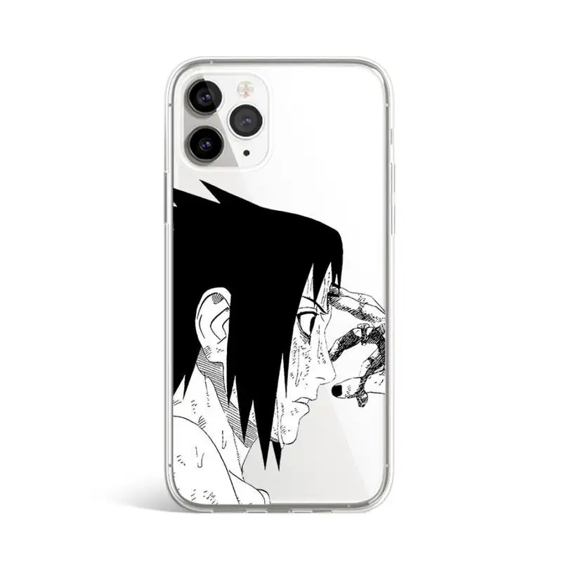 

Anime Naruto Uchiha Itachi Kakashi Sasuke Phone Case Transparent for iPhone 11 12 mini pro XS MAX 8 7 6 6S Plus X 5S SE 2020 XR
