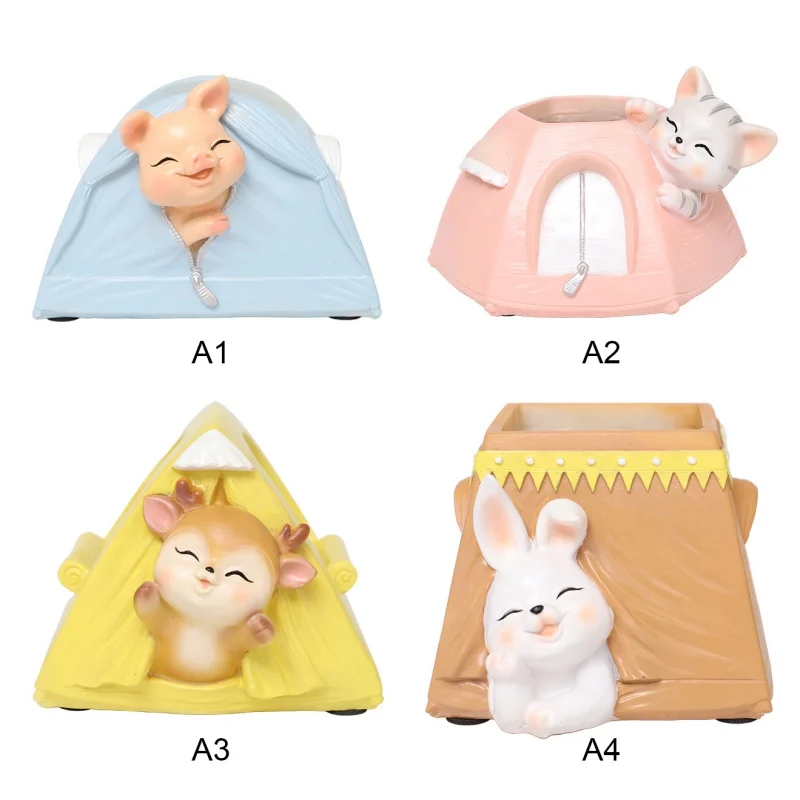 

CXD-Animal Flower Pots elephant corgi fox bunny sheep Succulent Planter Ornament Office Desktop Decoration Gifts