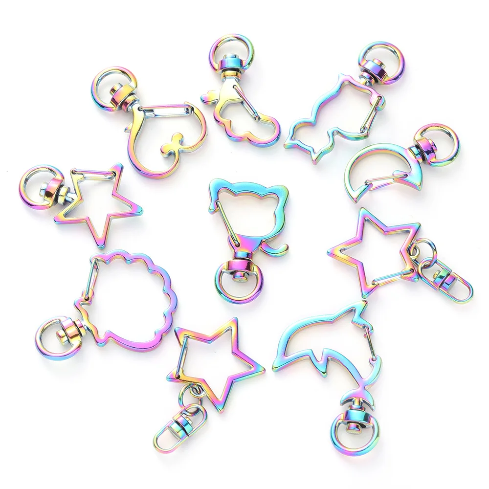 Креативный цветной брелок сделай сам кольца для ключей цепочка с