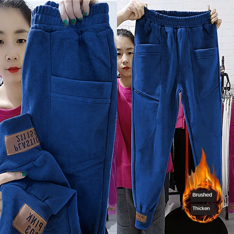 Модные бархатные мягкие мешковатые брюки Капри гарем эластичная резинка на