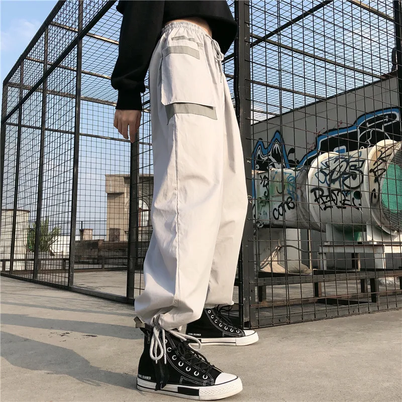 

Casual Loose Big Pockets High Waist Cargo Harem Pants Unisex Hip Hop Streetwear Harajuku Capris Fashion Brand Hipster Woman New