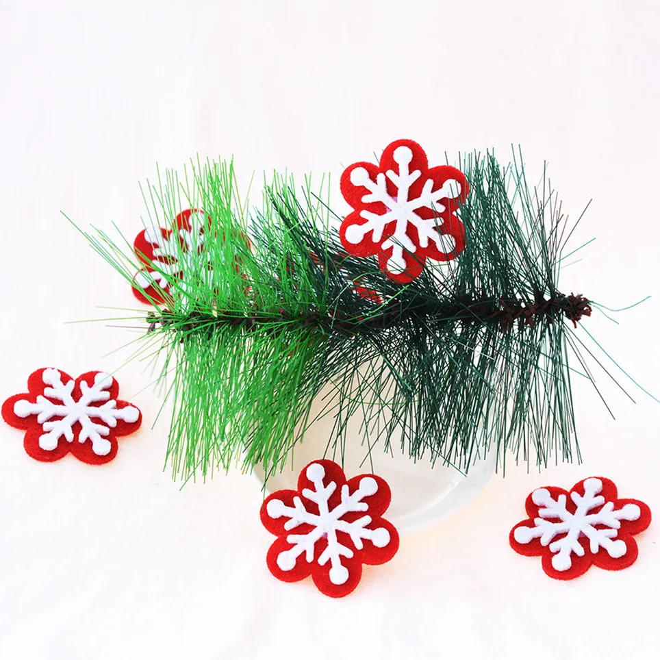 10 шт. Рождество Снежинка Украшение фетр кусок Рождественская елка кулон одежда