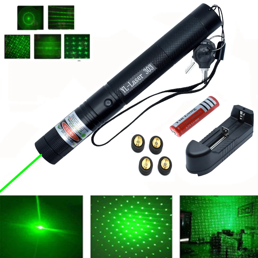 

Hight Powerful green Red Laser Pointer 10000m 5mw Laser 303 Sight Focus Adjustable Burning Lazer torch Pen