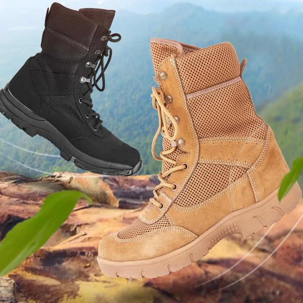 Сверхлегкие дышащие мужские тактические боевые ботинки демисезонные уличные