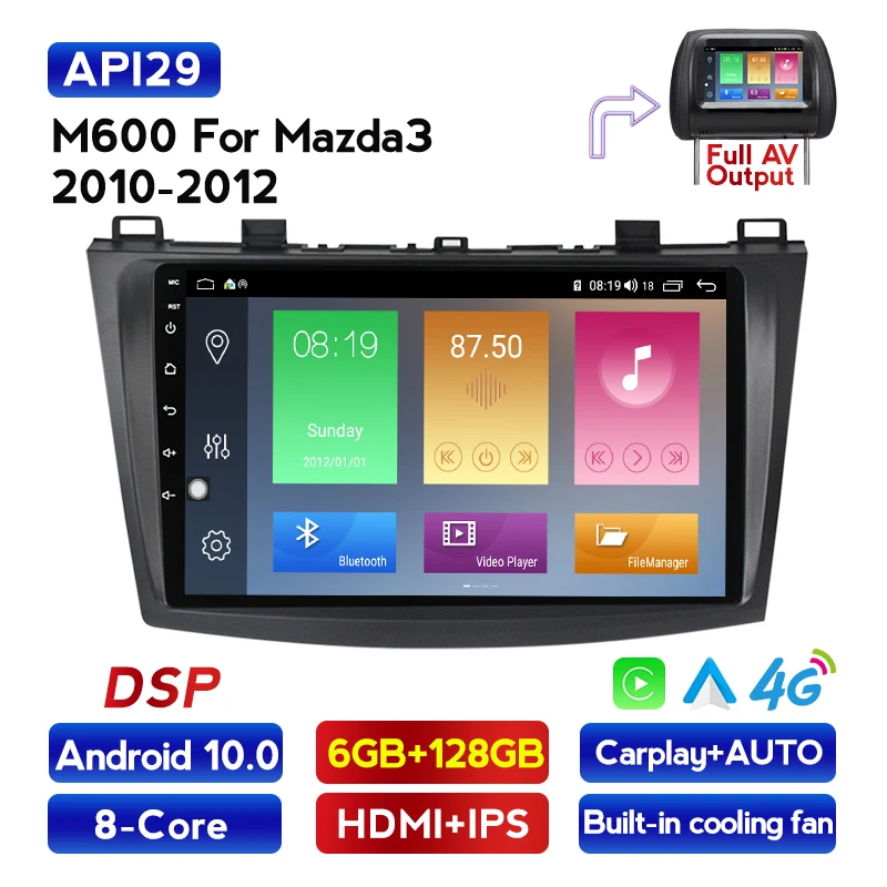 MEKEDE для MAZDA 3 2009 2012 годов выпуска мультимедийный плеер Android 4 + 64 ГБ IPS