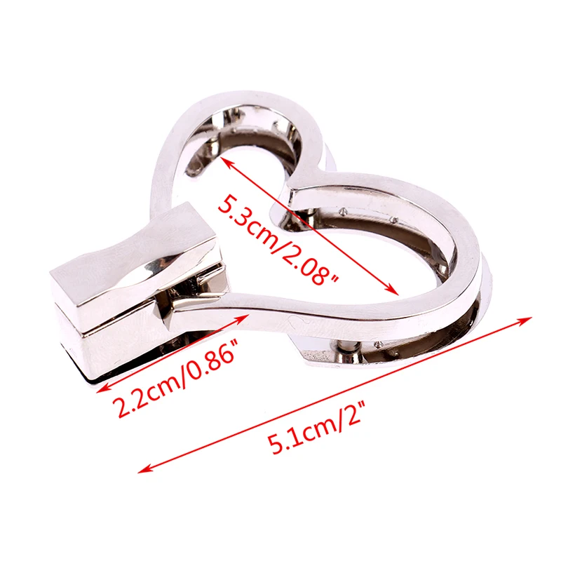 

1PC Tiny Luggage Bag Case Lock With Clasps Mini Padlock Heart Shape Hardware Padlock Zinc Alloy Bags Parts Accessories