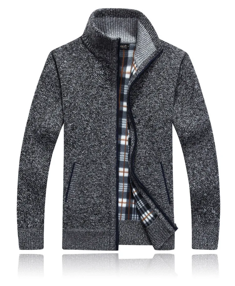 

Sweater Men Autumn Winter Cardigan SweaterCoats Male Thick Faux Fur Wool Mens Sweater Jackets Casual Knitwear Plus Size M-4XL