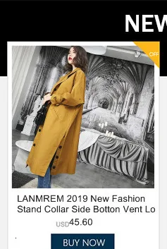 LANMREM осень и зима новое повседневное модное темпераментное женское свободное одноцветное длинное двубортное шерстяное пальто TC319