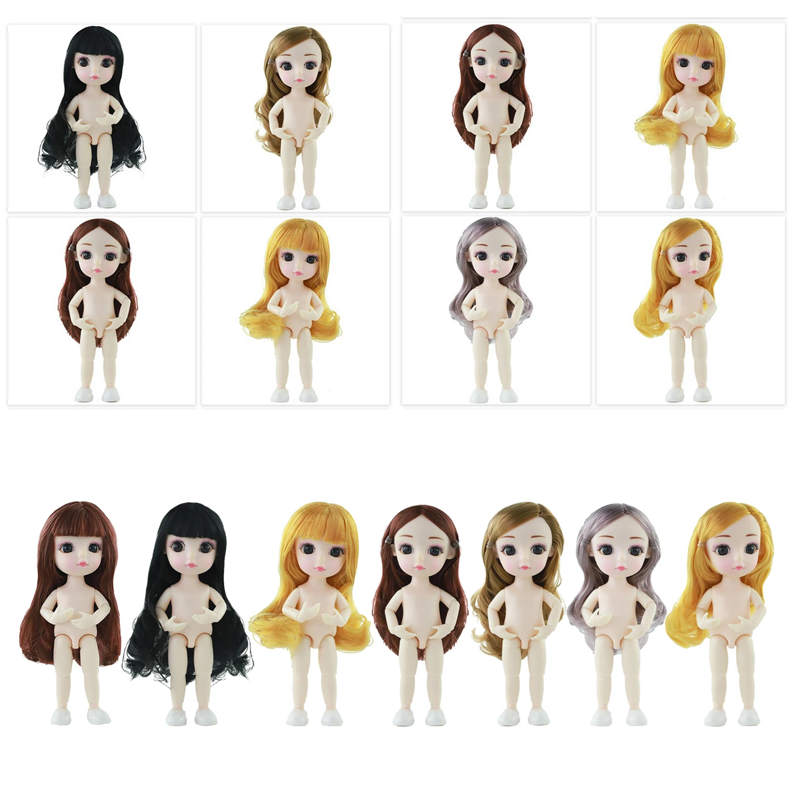 

Cute Fashion 16cm BJD Doll Female Movable 13 Ball Jointed Dolls Accessory