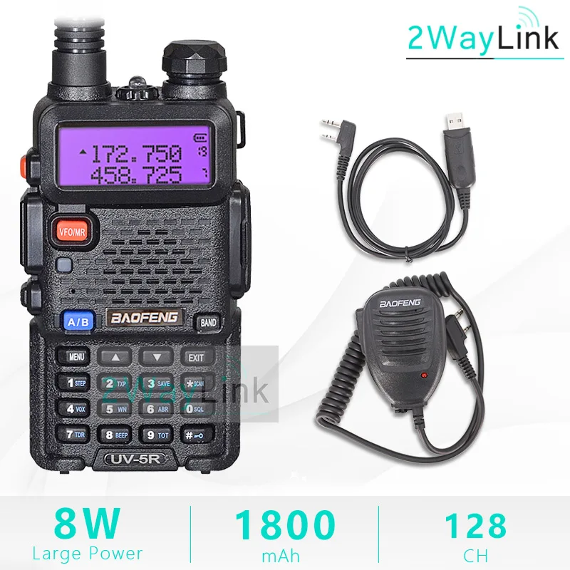 Профессиональная рация Baofeng UV 5R приемопередатчик VHF UHF UV5R для охоты Любительское