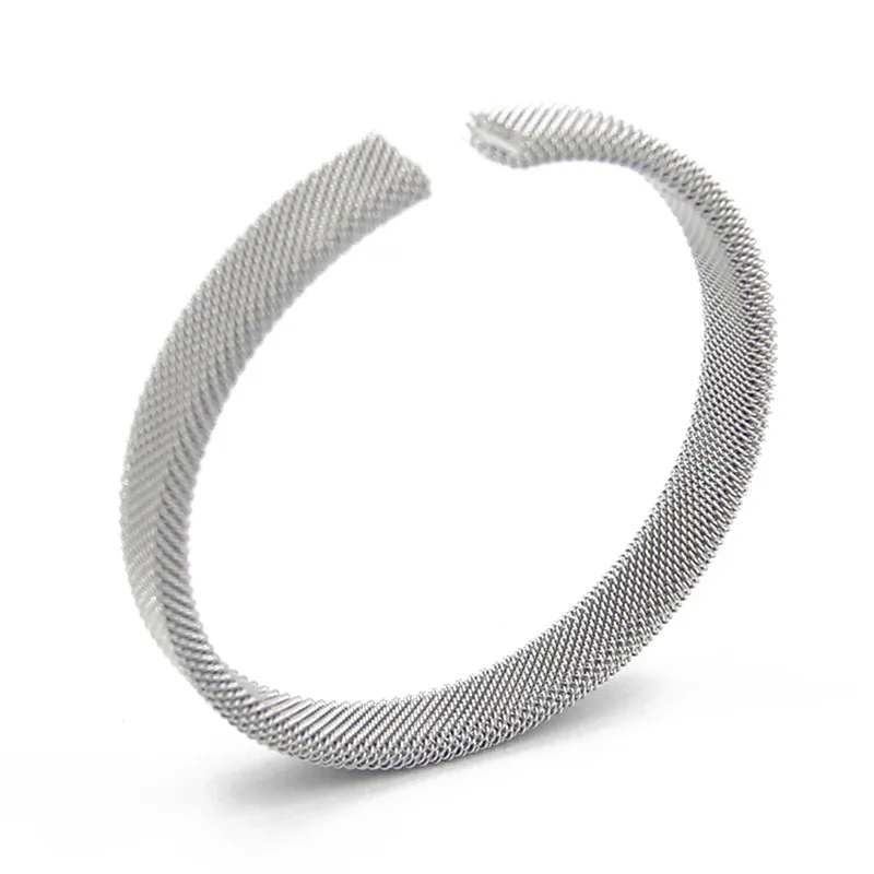 

5 шт./лот, высокое качество, сетка из нержавеющей стали, пустой браслет, плетеная сетка, Открытый браслет для DIY изготовления ювелирных издели...
