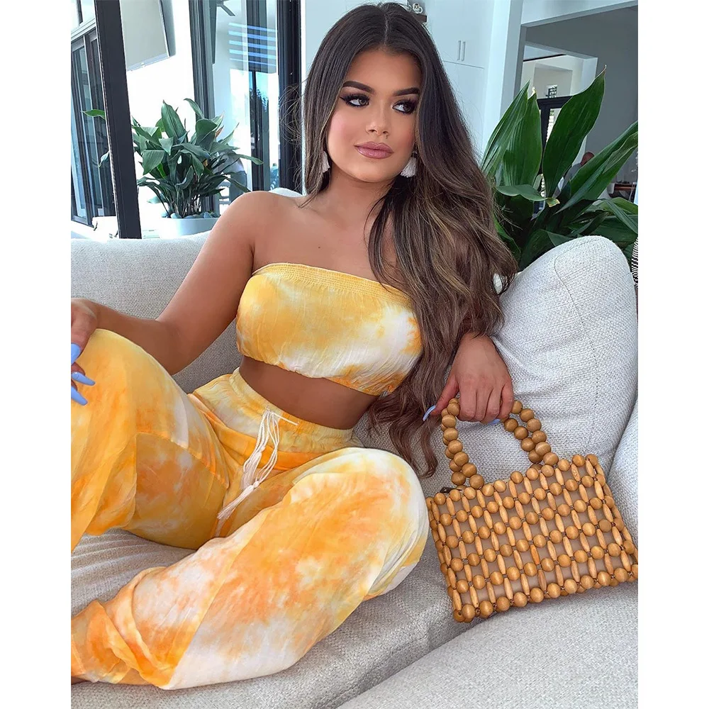 

The new sexy and fashionable women's print breasted trousers romantic, comfortable and noble shopping two-piece suit