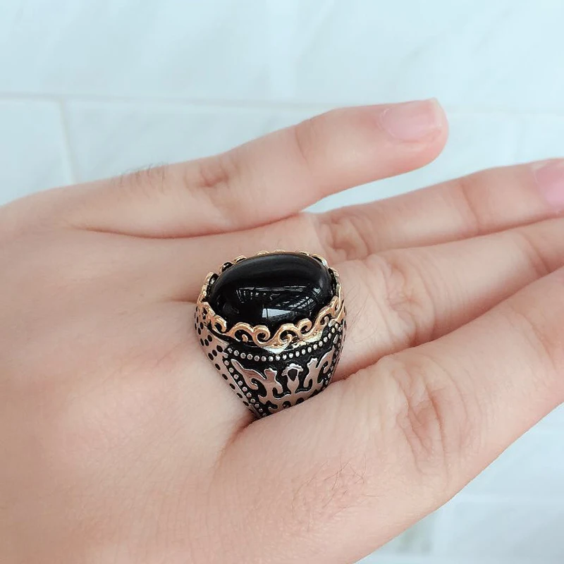 Овальный черный камень для мужчин и женщин искусственная кожа вечерние