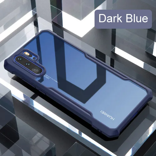 Dark Blue Phone Case Для huawei P30 P30 Pro Чехол для телефона Capa Xundd роскошные подушки безопасности противоударный Прозрачный задний Чехол для huawei P20 Pro P20 чехол Funda - Цвет: Dark Blue Phone Case
