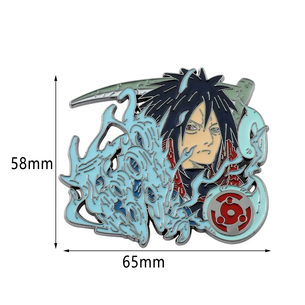 Металлическая брошь NNaruto персонаж аниме Uchiha Sasuke Obito Namikaze Minato badge | Украшения и