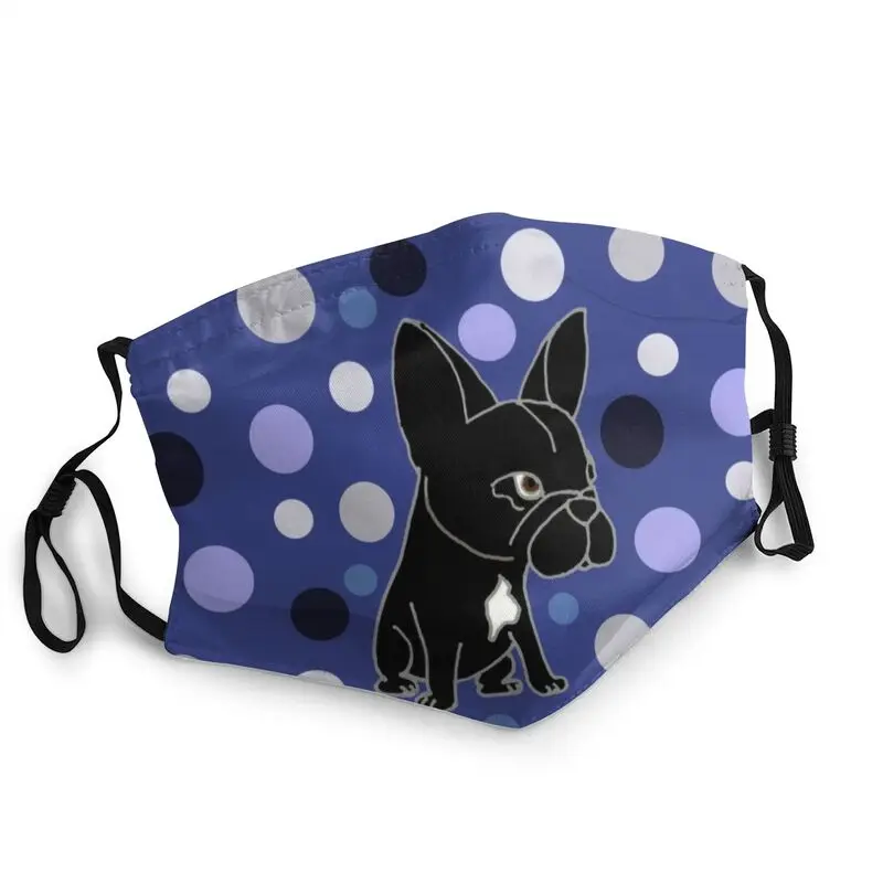 

Cute Funny Black French Bulldog Art Mask Reusable Frenchies Dogs Face Mask Protection Cover Men Respirator Mouth Muffle