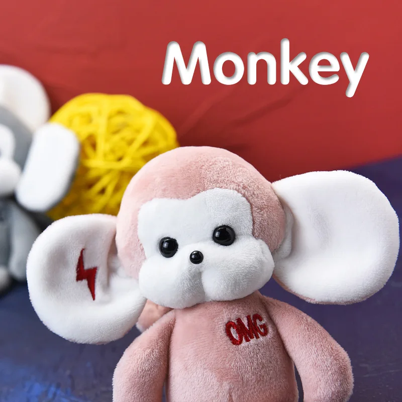 Kawaii плюшевый брелок игрушка обезьяна мультфильм мягкие животные стежка Мягкие