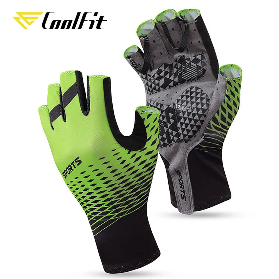 

Coolfit Cycling Gloves Pro Light Soft Breathable Cool Dry Half Finger Cycling Glove Anti Slip Shockproof Bike Gloves MTB Road