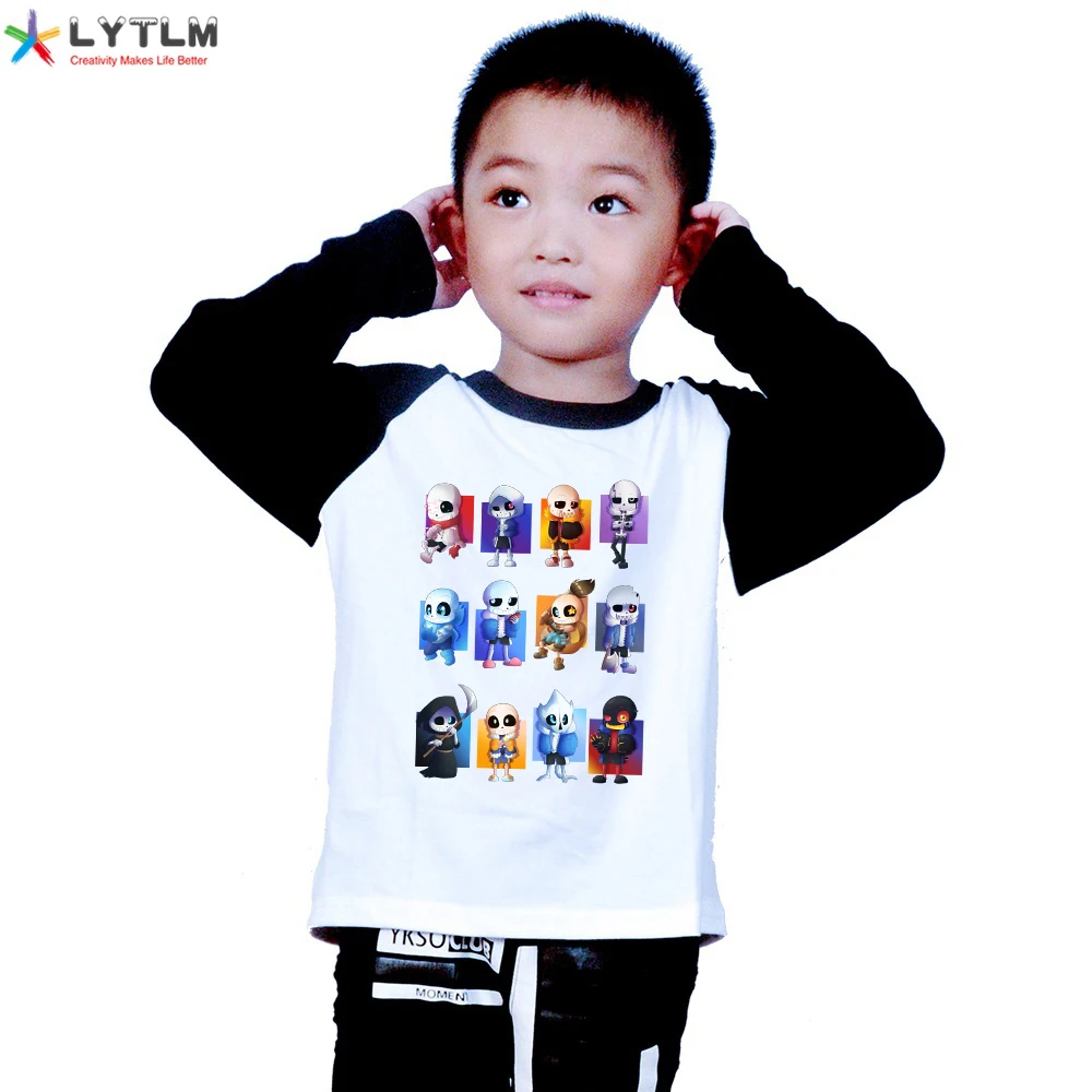 LYTLM топы для девочек зима 2019 футболка с надписью Game Undertale футболки маленьких